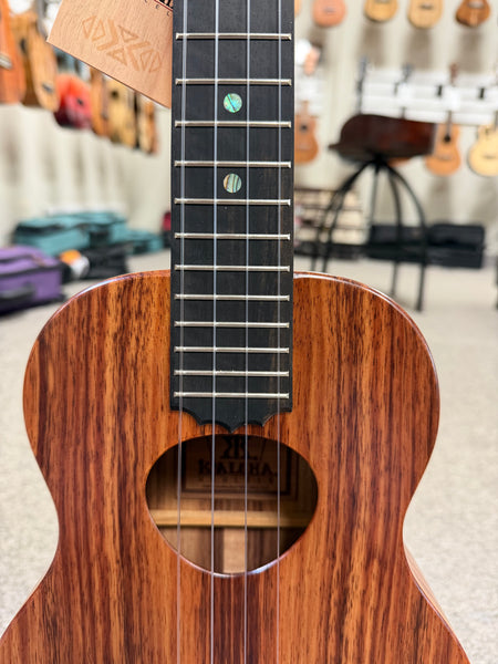 KoAloha KTM-10 Solid Koa Pikake Tenor Ukulele w/Case #4 - Made In Hawaii - Satin Finish
