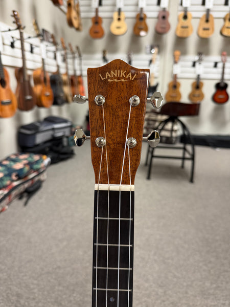 Lanikai MAS-CEB Solid Mahogany Electric Baritone Ukulele w/Case - Cutaway/Fishman Pickup