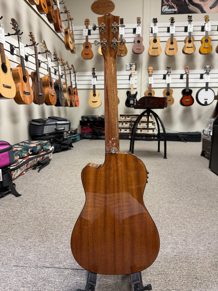 Lanikai MAS-CEB Solid Mahogany Electric Baritone Ukulele w/Case - Cutaway/Fishman Pickup