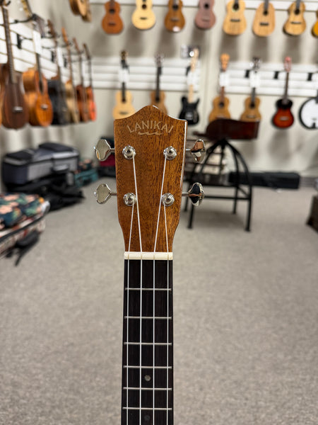Lanikai MAS-CET Solid Mahogany Electric Tenor Ukulele w/Case - Cutaway/Fishman Pickup