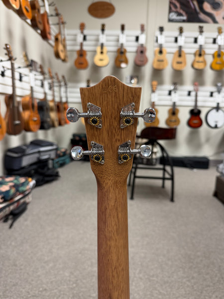 LANIKAI OA-CEB Oak Electric Baritone Ukulele w/Case - Cutaway/Fishman Pickup