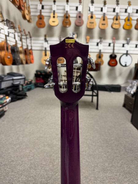 LANIKAI QM-PUCET Quilted Maple Electric Tenor Ukulele - Transparent Purple