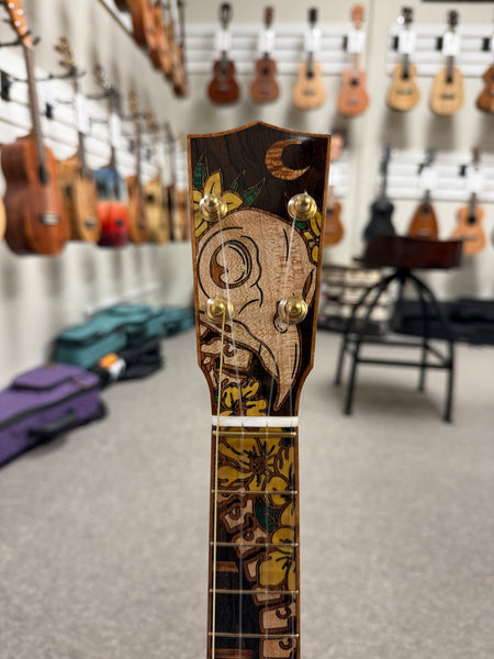 Coast Ukulele Custom Solid Koa Tenor Ukulele w/Case  #98 - Live Edge Soundhole