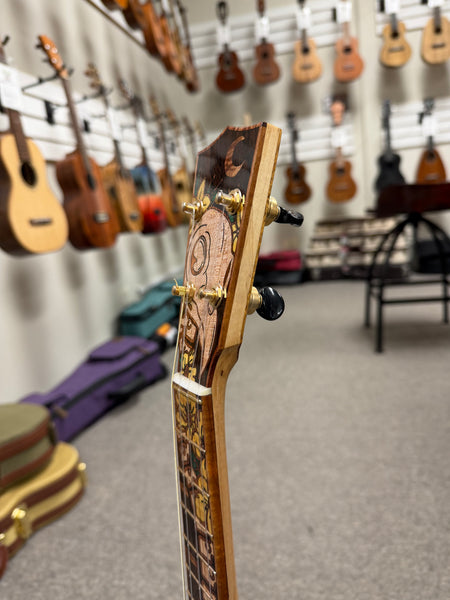 Coast Ukulele Custom Solid Koa Tenor Ukulele w/Case  #98 - Live Edge Soundhole