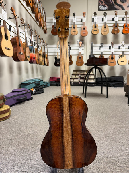 Coast Ukulele Custom Solid Koa Tenor Ukulele w/Case  #98 - Live Edge Soundhole