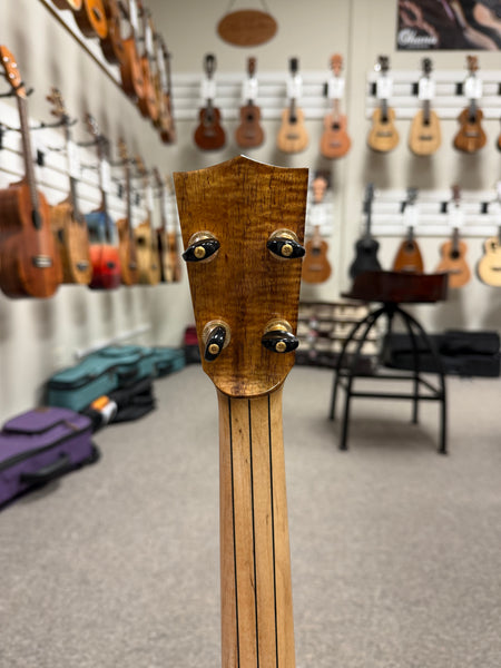 Coast Ukulele Custom Solid Koa Tenor Ukulele w/Case  #98 - Live Edge Soundhole