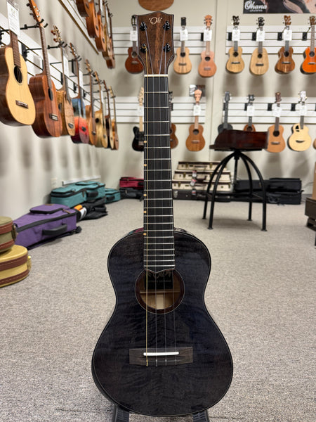 Oli L2-TMG-BK Black Solid Mango Tenor Ukulele w/Case