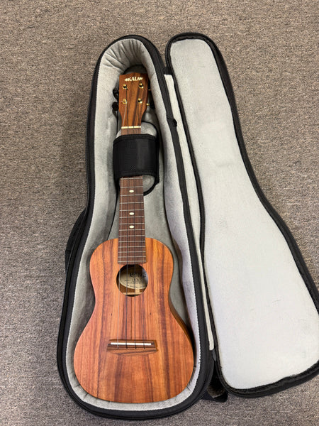 KALA USA KOA-C Elite Solid Koa Concert Ukulele w/Case - Pre Loved