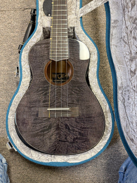 Oli L2-TMG-BK Black Solid Mango Tenor Ukulele w/Case