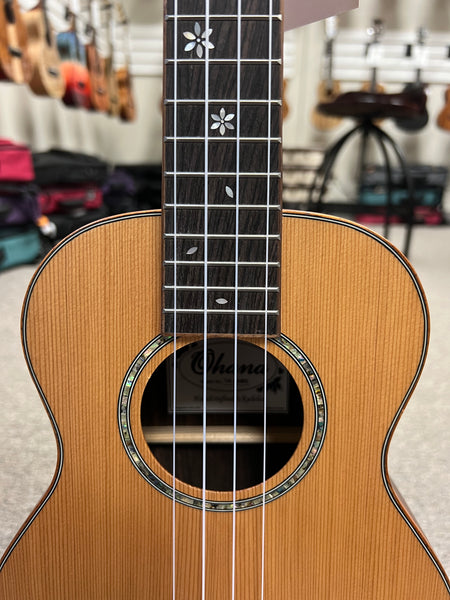 OHANA TK-50ME Solid Cedar/Ebony Tenor Ukulele