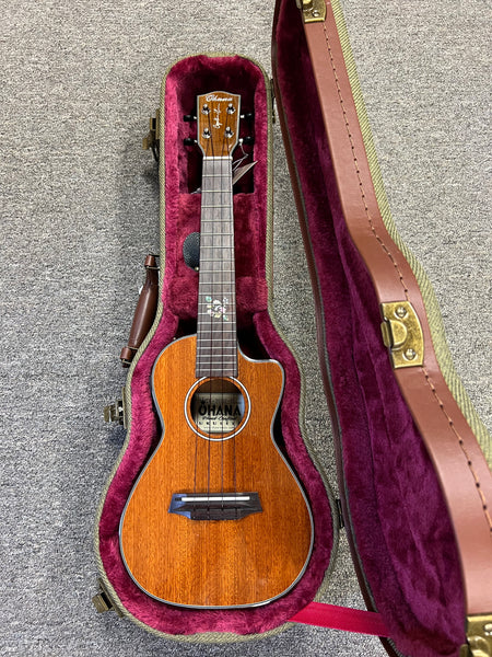 Ohana CK-35CGE-CL Cynthia Lin Solid Mahogany Electric Concert Ukulele w/Case