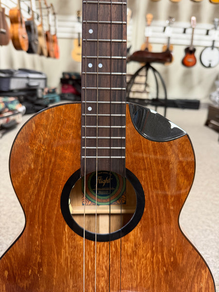Flight Fireball Solid Mango Electric Baritone Ukulele w/Case #2 - Royal Series