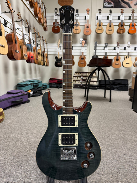 Flight Vanguard Solid Body Electric Ukulele w/Case - Transparent Black TBK