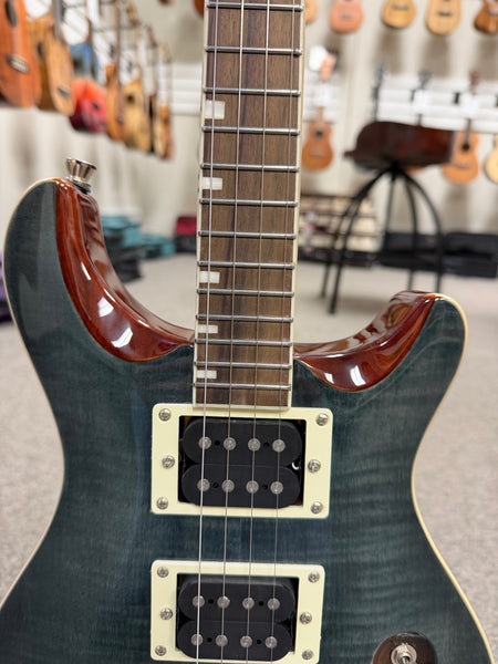 Flight Vanguard Solid Body Electric Ukulele w/Case - Transparent Black TBK