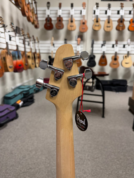 Tiny Boy Left Handed Spalted Maple 4 String Solid Body Bass w/Case - TBJ-3400LH-NSM Lefty Short Scale Bass