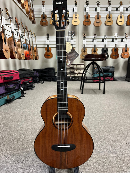 KALA KA-CT-SA-BG Solid Acacia Baritone Ukulele w/Case - Contour Series