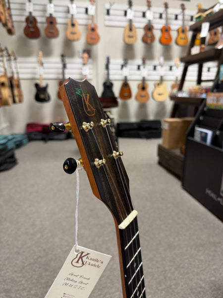 Kanile'a P1-T Natural Solid Koa Pineapple Tenor Ukulele w/Case - Made in Hawaii