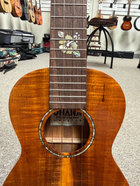 Ohana CK-450-CL Cynthia Lin Solid Koa Concert Ukulele w/Case - Pre Loved