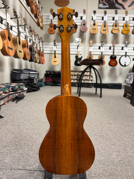 Ohana CK-450-CL Cynthia Lin Solid Koa Concert Ukulele w/Case - Pre Loved