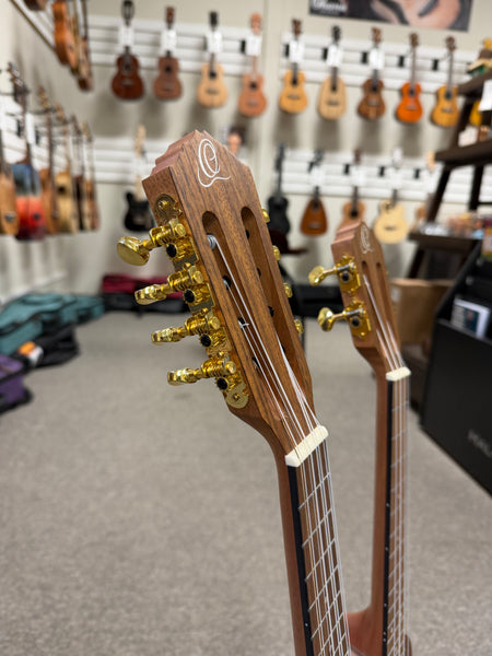 Ortega Double Neck 4 & 8 String Acacia Electric Tenor Ukulele w/Case  - Pre-Loved