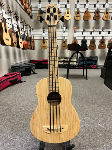 KALA Solid Bamboo U-Bass w/Case - UBASS-BMB-FS