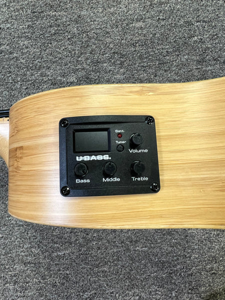 KALA Solid Bamboo U-Bass w/Case - UBASS-BMB-FS