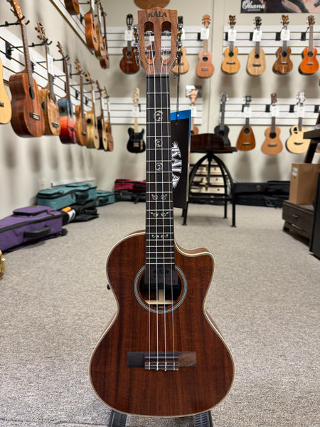 KALA KA-SA-TE-C Solid Acacia Electric Tenor Ukulele w/Cutaway
