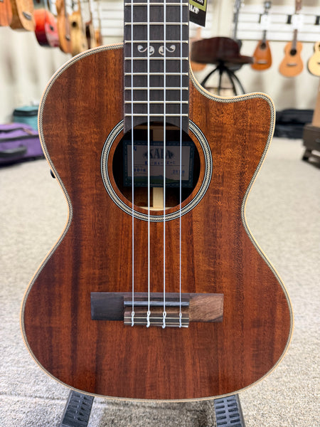 KALA KA-SA-TE-C Solid Acacia Electric Tenor Ukulele w/Cutaway