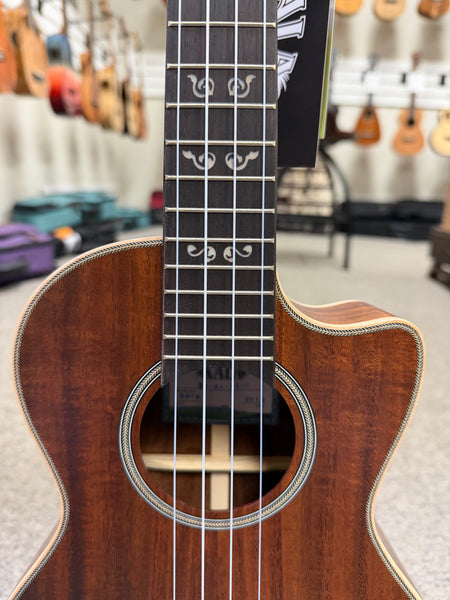 KALA KA-SA-TE-C Solid Acacia Electric Tenor Ukulele w/Cutaway