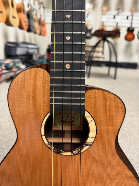 aNueNue UT-214 Cedar Bird Solid Cedar/Rosewood Tenor Ukulele w/Case - Pre Loved