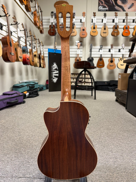 KALA KA-SA-TE-C Solid Acacia Electric Tenor Ukulele w/Cutaway