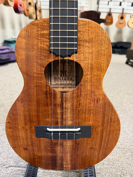KoAloha KTMS-10 Slimline Solid Koa Tenor Ukulele w/Case #2 - Satin Finish