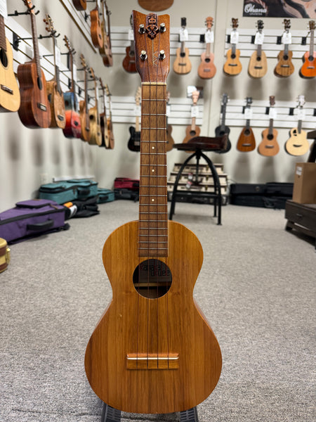 Kamaka Vintage Tiki Solid Koa Concert Ukulele w/Case - Made in Hawaii - Pre-Loved