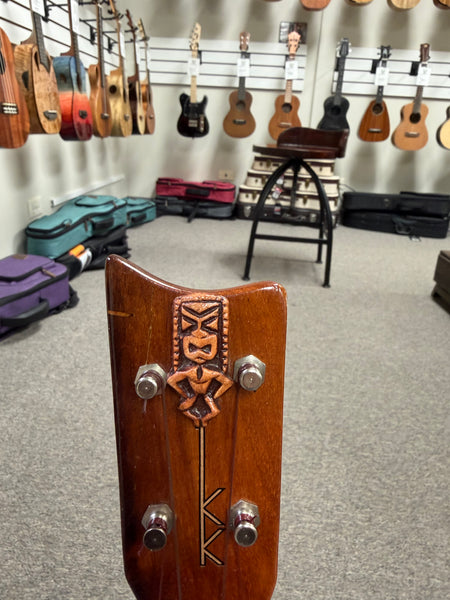 Kamaka Vintage Tiki Solid Koa Concert Ukulele w/Case - Made in Hawaii - Pre-Loved