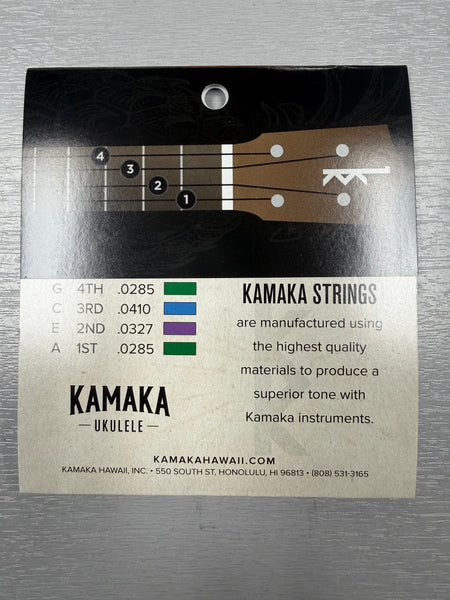 Kamaka Black Nylon Tenor Ukulele Strings - High G Set