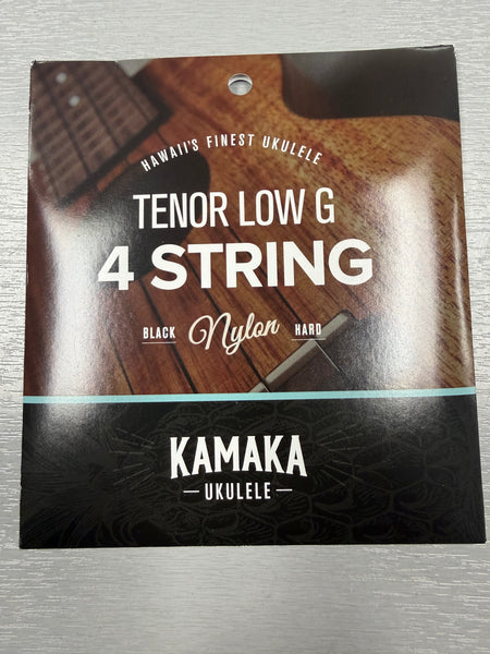 Kamaka Black Nylon Tenor Ukulele Strings - Low G Set