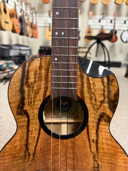 Flight Fireball Solid Mango Electric Baritone Ukulele w/Case #3 - Royal Series