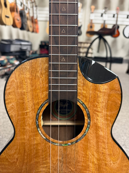 Flight Maia Solid Mango/Rosewood Steel String Electric Baritone Ukulele w/Case - #3