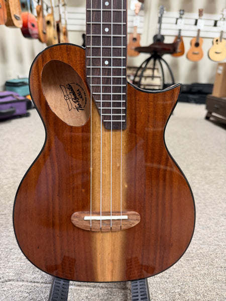 KALA Night Owl Acacia Revelator Electric Tenor Ukulele w/Case #3