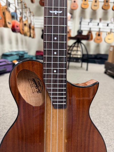 KALA Night Owl Acacia Revelator Electric Tenor Ukulele w/Case #3