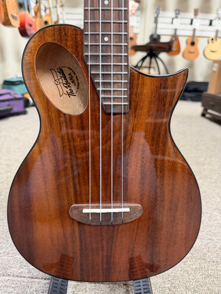 KALA Night Owl Acacia Revelator Electric Tenor Ukulele w/Case #4