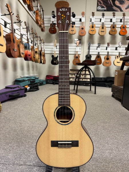 KALA KA-20th-SQS-T Solid Spruce/Quilted Sapele Tenor Ukulele w/Case - B-Stock - 20th Anniversary Limited Edition