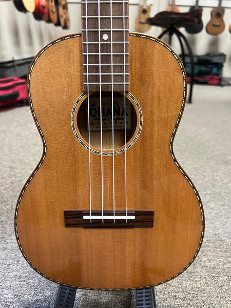 OHANA TK-50WG Tenor Ukulele - Solid Cedar/Willow Wood