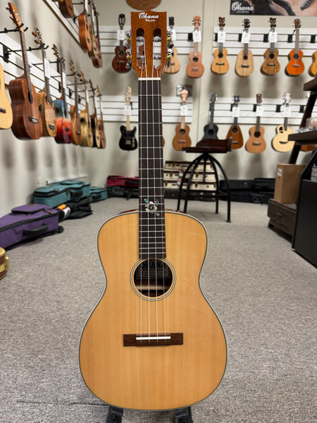 Ohana BKT-70G Tenor Ukulele with Baritone Body - Solid Spruce/Mahogany