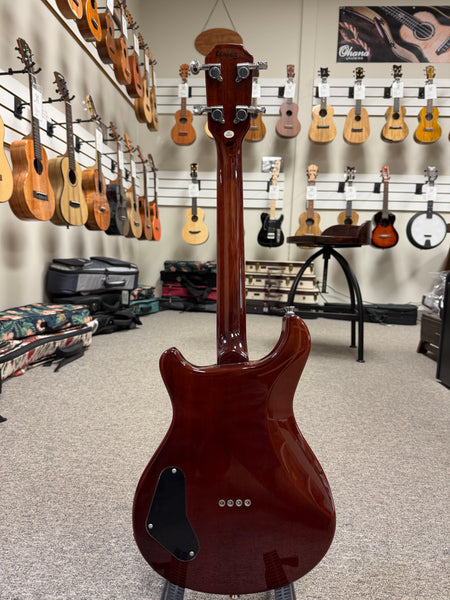 Flight Vanguard Solid Body Electric Ukulele w/Case - Transparent Black TBK