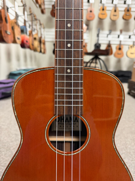 OHANA BK-50G Baritone Ukulele -Solid Cedar/Solid Rosewood