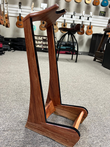 Custom Bubinga Wood Ukulele Stand by Lee Murdock - Bubinga Uke Stand