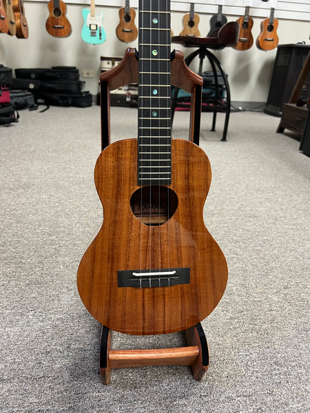 Custom Bubinga Wood Ukulele Stand by Lee Murdock - Bubinga Uke Stand