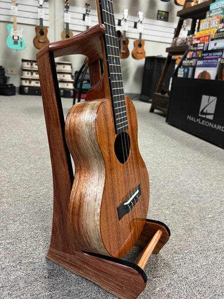 Custom Bubinga Wood Ukulele Stand by Lee Murdock - Bubinga Uke Stand