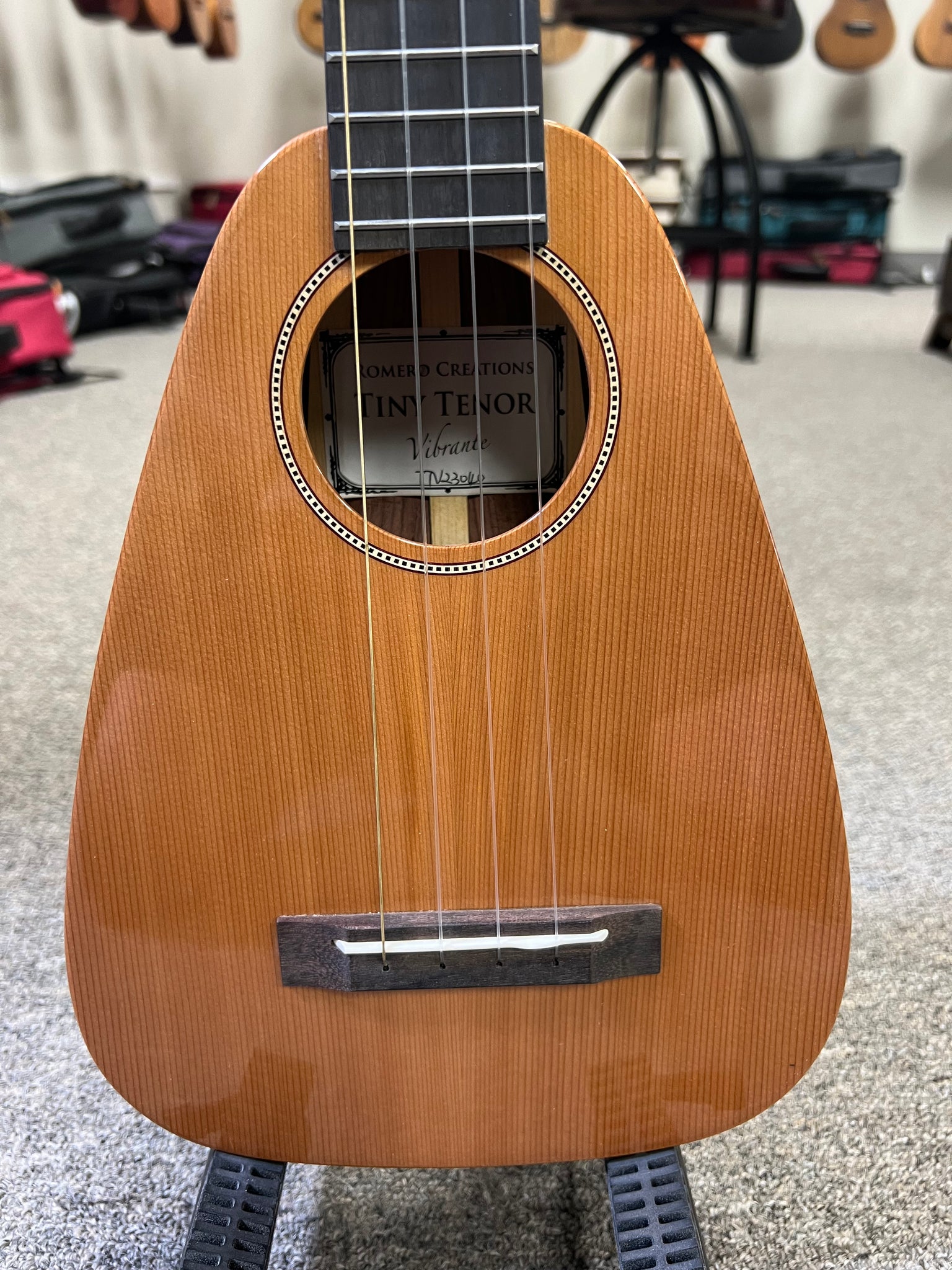 Romero Creations Tiny Tenor Vibrante Solid Cedar/Pau Ferro Ukulele w/Case - RC-TT-V-CP #2